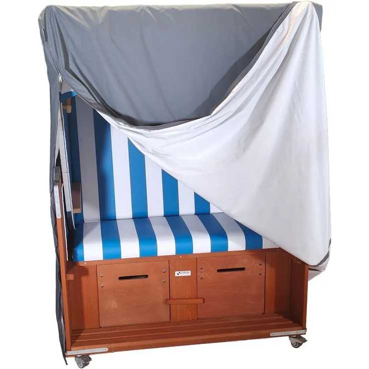 Strandkorb-King Premium Schutzhülle grau für 130-140cm Strandkörbe extra lang