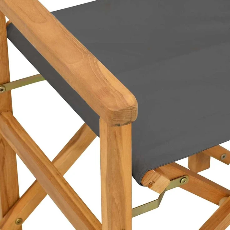 vidaXL Regiestühle 2 Stk. Klappbar Grau Massivholz Teak 4008513 – Bild 7
