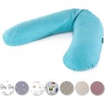 THERALINE 'Punkte' Stillkissen Dinkelspelz türkis