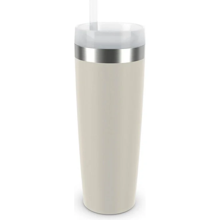 Emsa Isolierflasche Travel Mug Cool³, 3 Deckelpositionen, für gängige Autohalterungen, inkl. Strohhalm – Bild 1