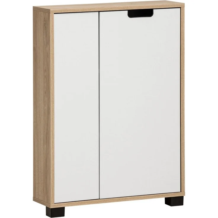 Schildmeyer Highboard Emmik 159449, weiß Eiche Dekor/weiß matt, 59,8 x 19,5 x 85,2 cm – Bild 5