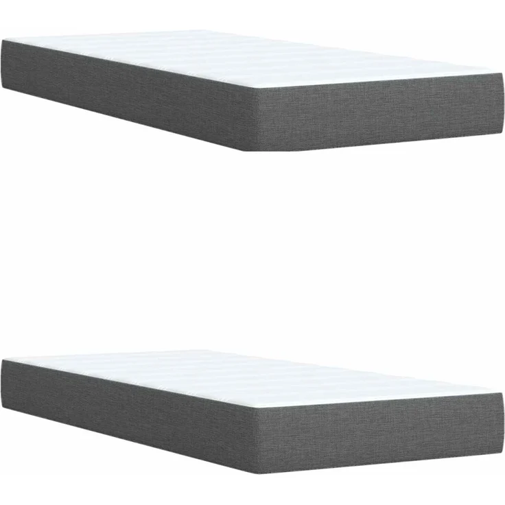 vidaXL LED-Speicherbett mit Matratze Dunkelgrau 180 x 200 cm Stoff 3459361 – Bild 7