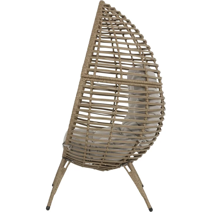 Lesli Living Gartensessel CHILL Sitzei Egg Polyrattan Stroh – Bild 4