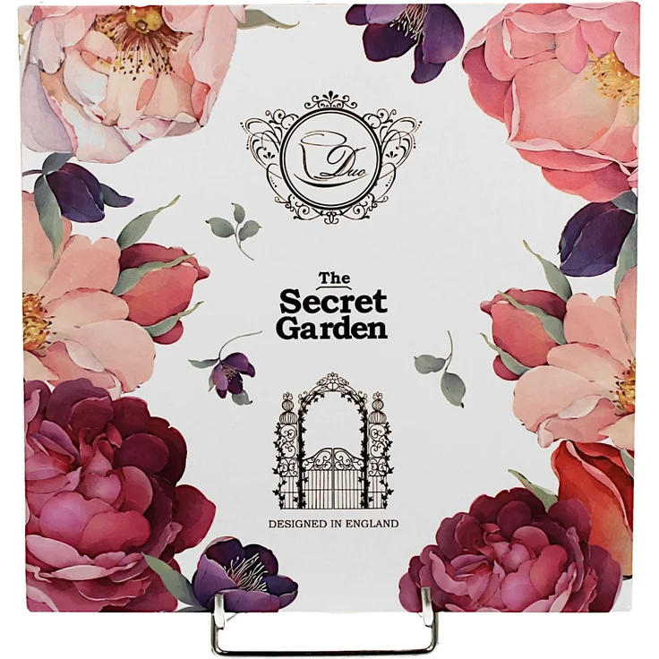 DUO EXCLUSIVE Dessertteller 2er Set SPRING ROSES WHITE aus New Bone China Porzellan – Bild 4
