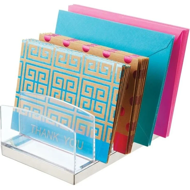 Schminkaufbewahrung Kosmetik Organizer mDesign Make-up Box transparent/silber – Bild 6
