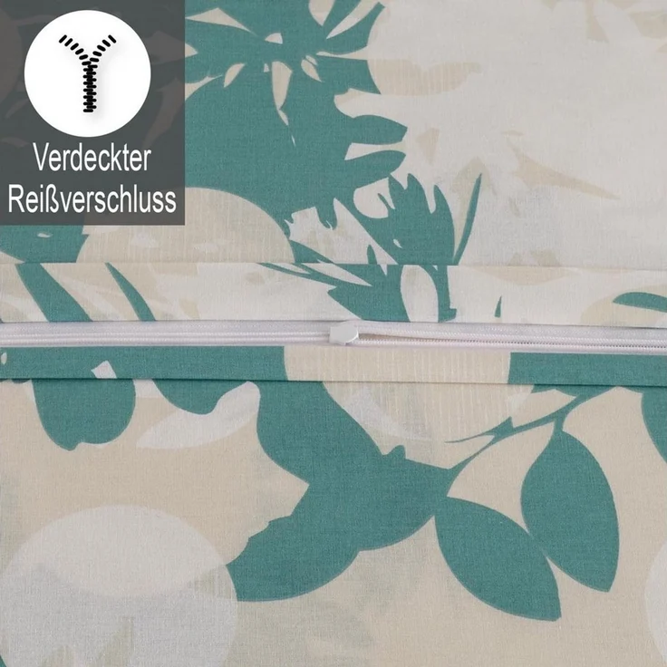 Buymax Bettwäsche, Renforcé: 100% Baumwolle, 3 teilig, Premium 100% Baumwolle Bettbezug-Set 200x200 cm mit Reißverschluss – Bild 4