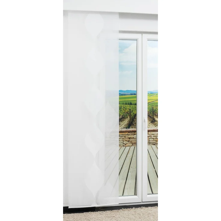 Lysel Schiebegardine Nobel in Wollweiß, in der Größe (BxH) 60x245 cm – Bild 1