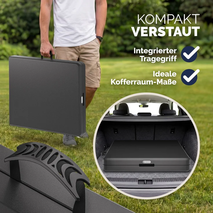 CASARIA® Buffettisch Gartentisch 180x75cm Klappbar Wetterfest Tragbar Kunststoff Garten Terrasse Camping Klapptisch – Bild 5