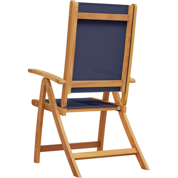 vidaXL Gartenstühle 2 Stk. Klappbar Massivholz Akazie und Textilene 4008422 – Bild 5