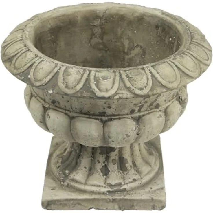 Viana Übertopf Pflanzschale Antiklook Beton Antik Dekor Ø20cm H16,5cm – Bild 2