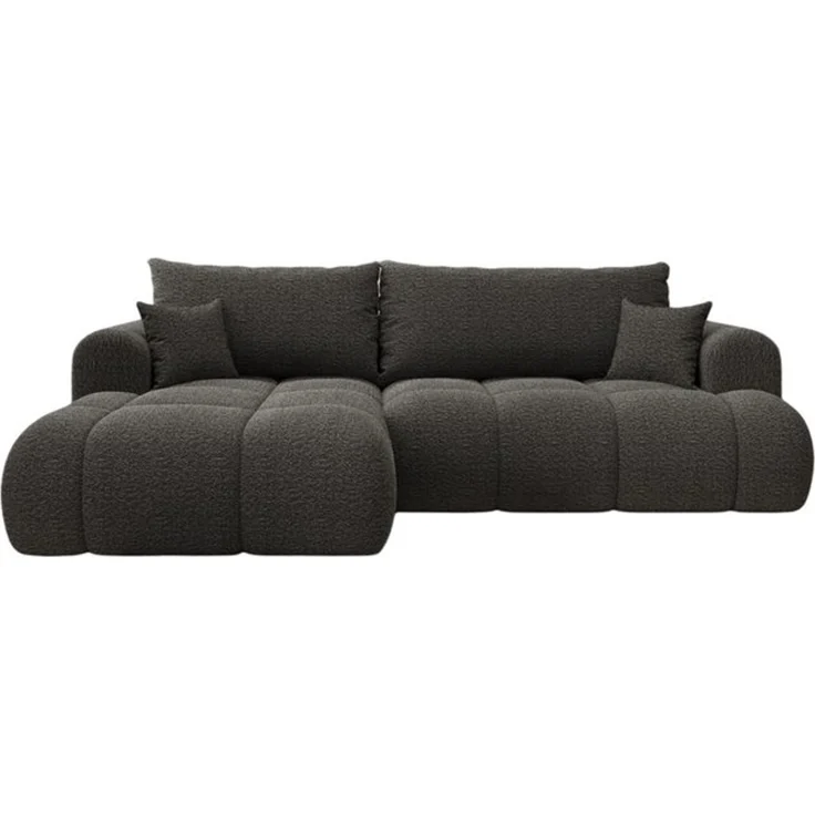 thematys Ecksofa TREVIO 260 x 165 cm, mit Schlaffunktion, mit Bettkasten, Dunkelgrau (Fredo 40), Ausrichtung links – Bild 6