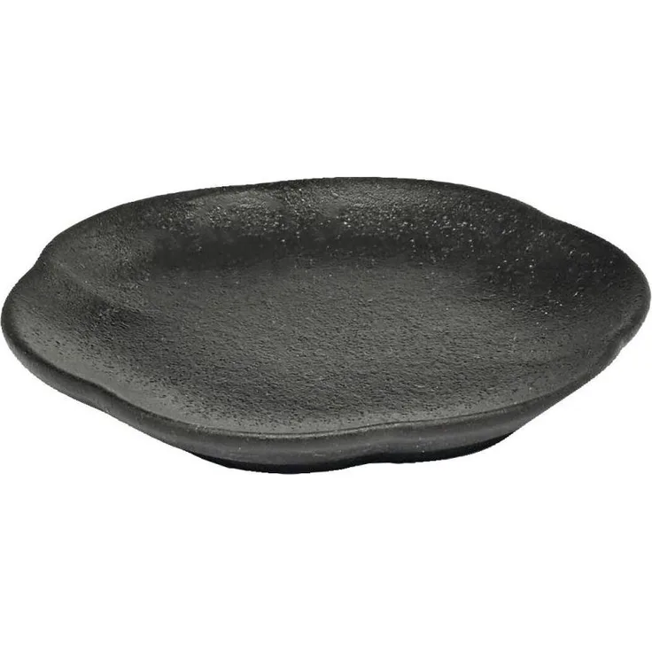 SERAX Inku Teller gerippt L Inku Black, ø: 89 mm