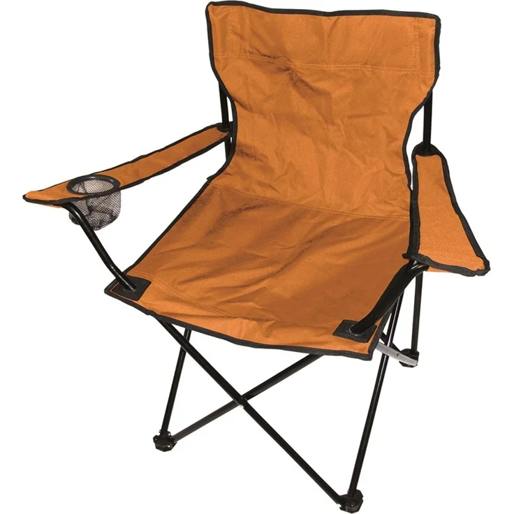 Anglersessel m. Getränkehalter Campingsessel Campingstuhl Festivalstuhl faltbar Orange