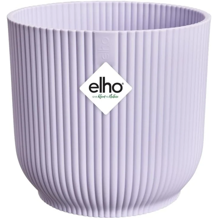 elho Vibes Fold Rund 16 Pflanzentopf - Blumentopf für Innen - 100% recyceltem Plastik - Ø 16.1 x H 14.8 cm - Lila/Zartes Lila