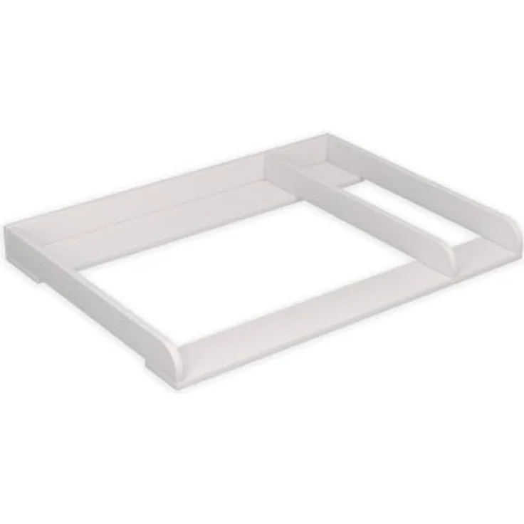 regalik Wickeltischaufsatz mit Teilung für IKEA HEMNES, Wickelkommoden Aufsatz mit Trennfach, 50 cm Tiefe, abnehmbar, mit abgerundeter Front, für Wickeltisch oder Wickelkommode, Weiß, 108 × 78cm