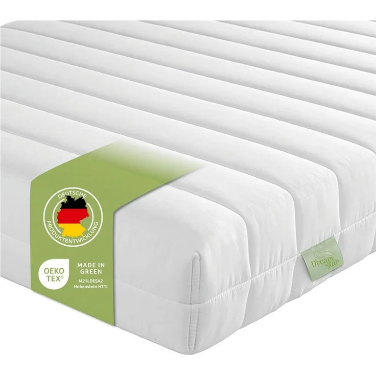 DREAMSTAR Easy Flex | orthopädische 7-Zonen Kaltschaummatratze | Öko-Tex Zertifiziert | Härtegrad 2 und 3 (H2 & H3) | Rollmatratze | 80x200 cm – Bild 1