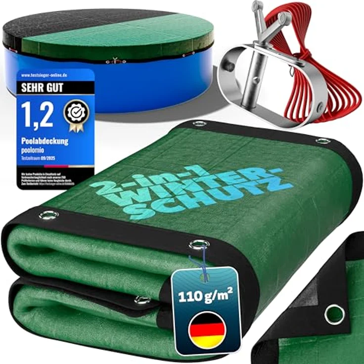 Mountfield Winterplane Basic oval, Polyethylen grün, 7,30x3,70 m – Bild 2