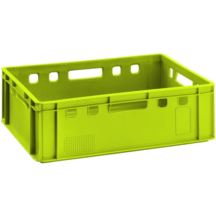 5x Fleischkiste E2 Fleischerkiste Eurobox 60x40x20cm lebensmittelecht, robust, stapelbar | Lagerkisten, Stapelkisten, Metzgerkiste Made in Germany – Bild 3