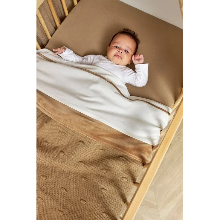 Meyco Baby Spannbettlaken Taupe, Jersey, Gummizug: Rundum, (1 Stück), 60x120cm - 1-pack – Bild 2