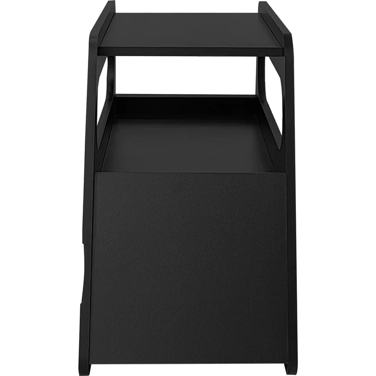 Beistelltisch aus MDF/Spanplatte mit Rollen & Ablagefläche, 81x33x51,5 cm, Weiß – Bild 9