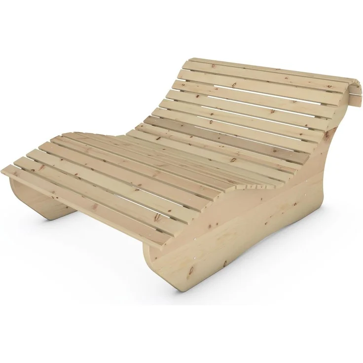 Relaxliege "Heiner" Gartenliege 120cm Zirbe – Bild 2