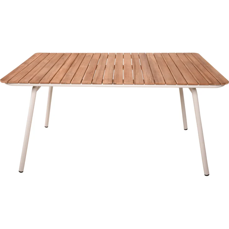 Garten-Sitzgruppe LOTTE 5-tlg. - Teak, Cremeweiß | Gartenmöbel-Set Gartengarnitur Garten-Essgruppe mit Stühlen und Esstisch – Bild 7