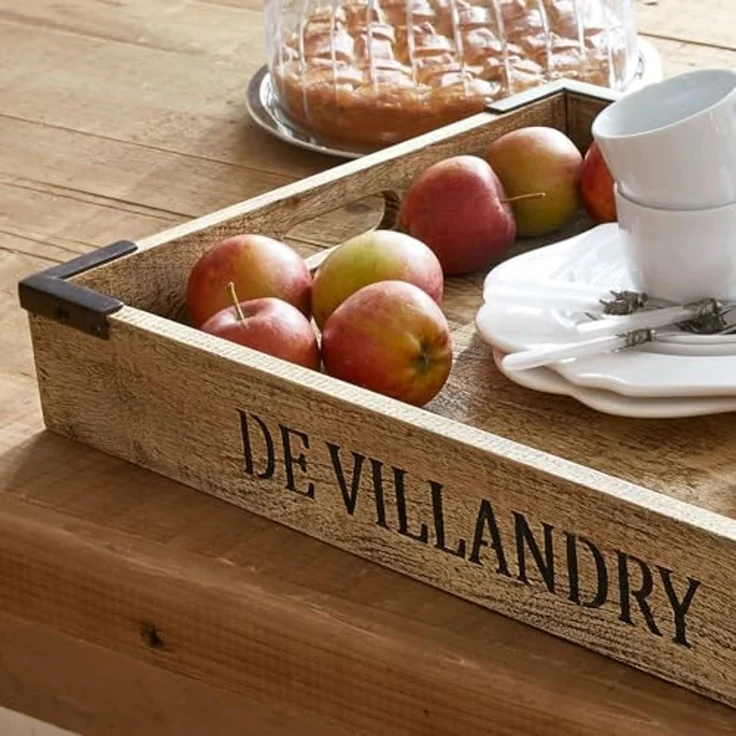 Mirabeau Tablett Tablett Villandry braun, Mangoholz (mangifera indica), Verzierung: Eisen – Bild 5
