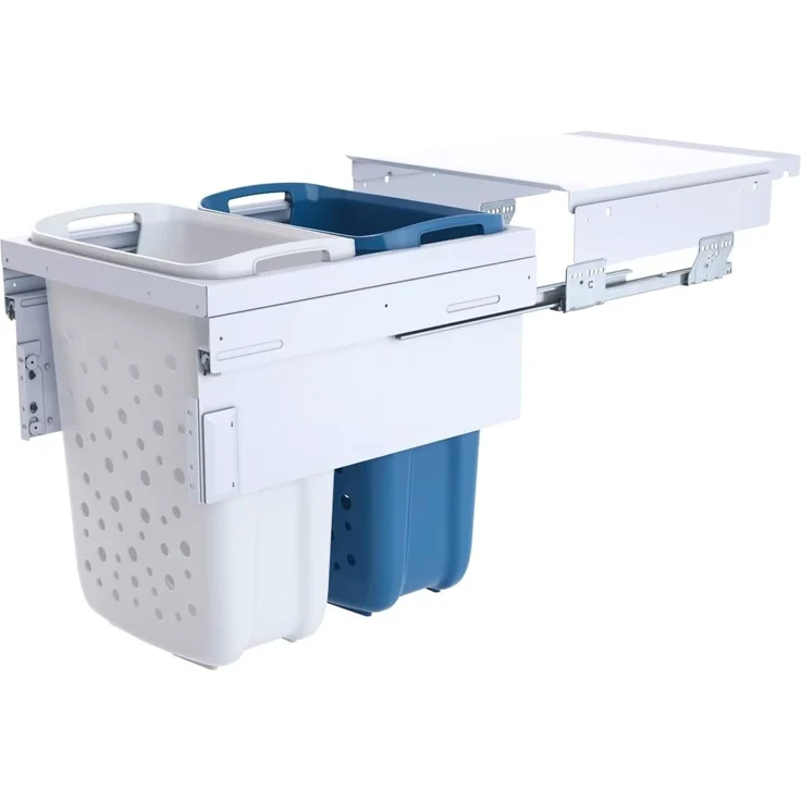 Hailo Wäschesammler 3270551 LC 50 mit 2x 66 Liter Wäschekorb für Hauswirtschaft