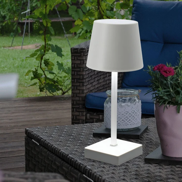 LED Tischleuchte, Akku, Touchfunktion, dimmbar, H 26 cm – Bild 5