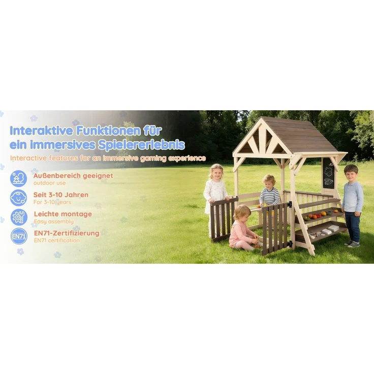 ZUBALIYA Geeignet für Kinder ab 3 Jahren, mit einem Mehrzweck-Pflanzen- und Spielzeugregal, 114.00 x 147.50 x 156.00 cm, fürs Kinderzimmer, Samt, Grau und Beige – Bild 9