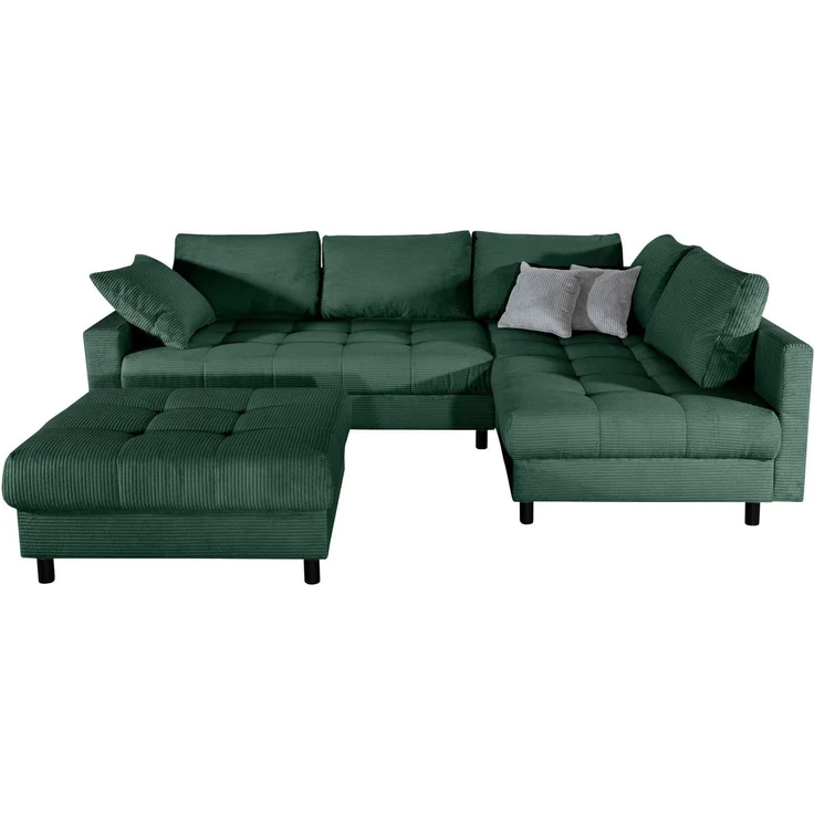 COLLECTION AB Ecksofa Toni L-Form 274 cm, Set: Sofa & Hocker, 2 Zierkissen, Bonell-Federkern – Bild 2