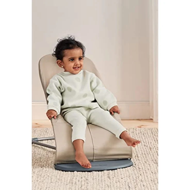 BabyBjörn Balance Soft Gewebte Wippe - Khaki Beige – Bild 5