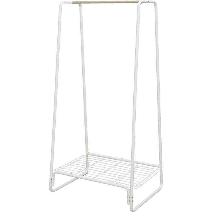 Iris Ohyama Kleiderständer mit Drahtregal, 1 Ebene, Weiß, Modernes Design, Robuster Rahmen, Rutschfest, Für Schlafzimmer, Studio, Schrank, Kleidung & Schuhe, Wäscheständer, Einfacher Aufbau, PI-B5M – Bild 1