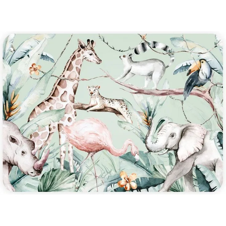 nikima Platzset stabiles Vinyl Tischset Tiere Kinder Platzset abwaschbar, (1-St)