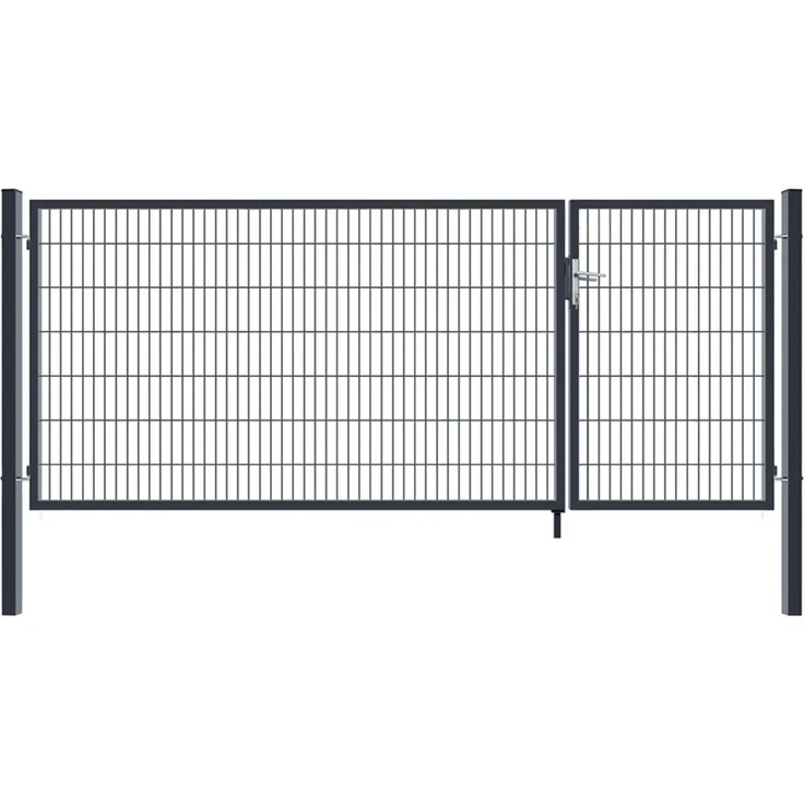 Home Deluxe Doppelflügel Gartentor ADITUS - Anthrazit, feuerverzinkter Stahl, 350 x200 x6 cm – Bild 5