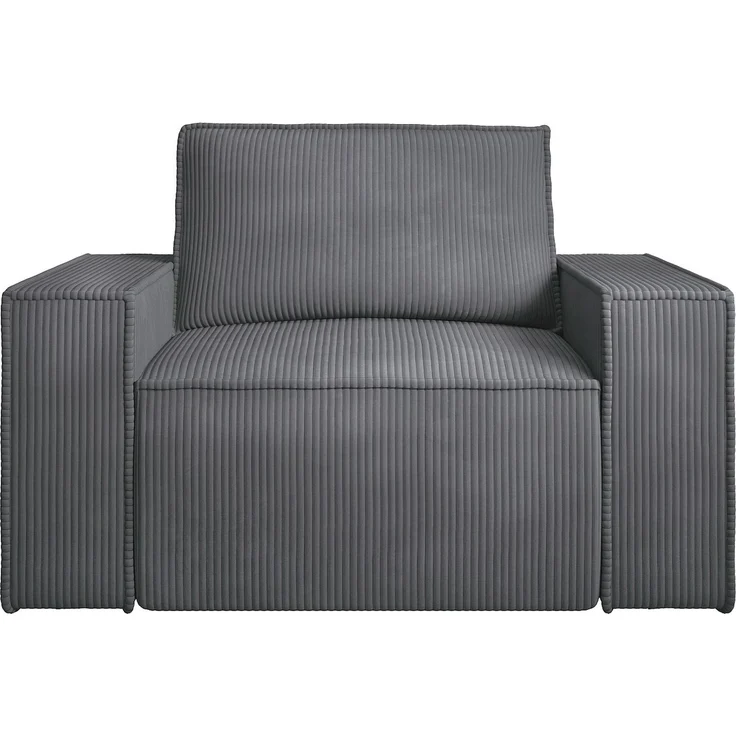 Vente-unique - AMELIA - Sessel mit gerader Rückenlehne - Plastik - Kunststoff (PVC) - Anthrazitgrau - 120 x 86 x 85 cm – Bild 3