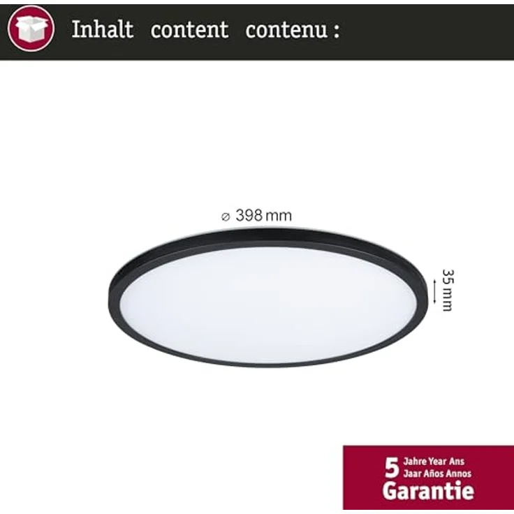 Paulmann 71258 LED Panel Atria Shine 398mm 3000-6500K Schwarz IP44 – Bild 5