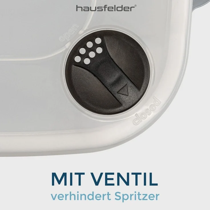 Hausfelder Mikrowellenbehälter Mikrowellentopf 2er Set, 2x 1 Liter, Mikrowellengeschirr mit Deckel, Mikrowellentopf 2 x 1 L, (2er Set, Set), BPA-freier Kunststoff, Dampfventil im Deckel – Bild 2