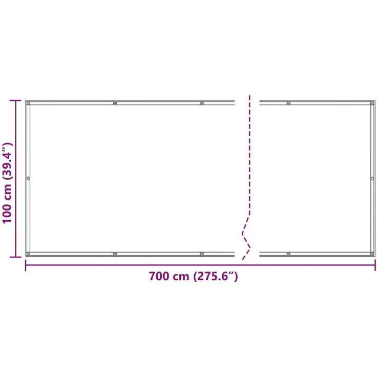 vidaXL Balkonsichtschutz Orange 100x700 cm Oxford-Stoff 42030834 – Bild 6