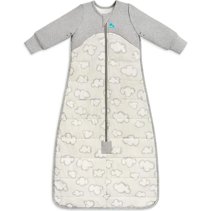 Love To Dream Schlafsack warm, 18–36 Monate, Südpolgrau, 2,5 Tog für kühl (16–20 °C), Lange Ärmel und integrierte Steppdecke, maschinenwaschbare Baumwolle, 2 Reißverschlüsse, Von Hebammen empfohlen