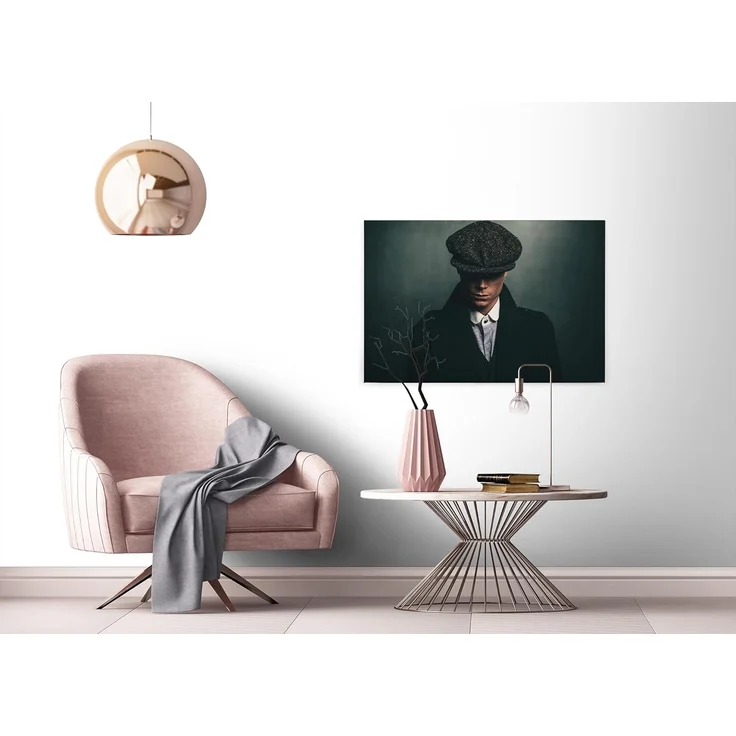 Leinwandbild Mann Grün Schwarz 90x60 DD120414 Keilrahmen Wandbild Leinwand – Bild 6