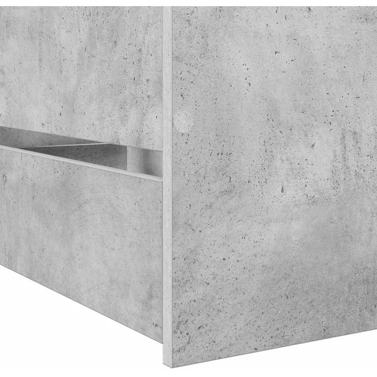 vidaXL Bettrahmen mit Schubladen mit Kopfteil Betongrau Holzwerkstoff 3429514 – Bild 6