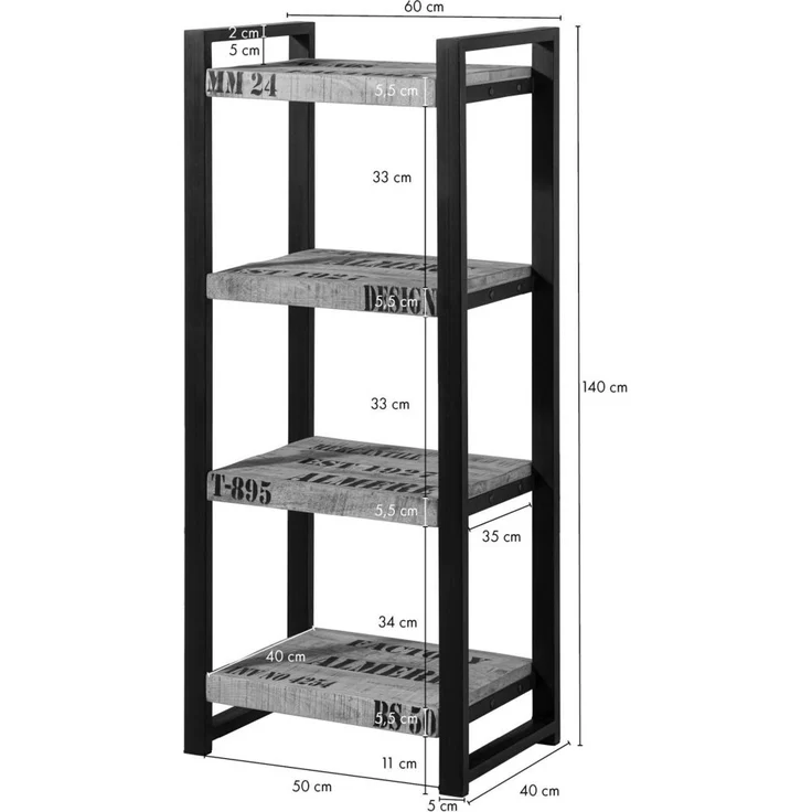 Regal Mango 60x40x140 natur bedruckt FACTORY #107 – Bild 8