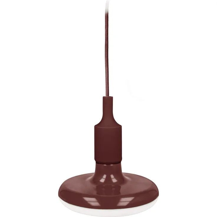 E27 Stylische LED Hängelampe Hängeleuchte Pendelleuchte Lampe 18W 1620lm Braun Neutralweiß inkl. Fassung 1 Meter in Weiß