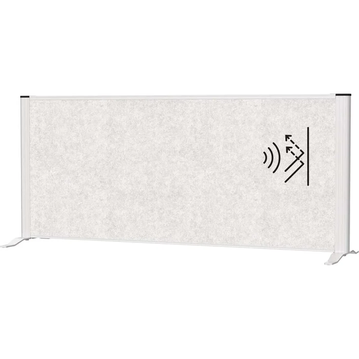 MAUL Tisch Trennwand Akustik MAULconnecto 120x50 cm | Raumteiler für Schreibtisch, Sideboard | Raumtrenner mit Standfüßen | Akustikvlies (4000 g/m²) als Sichtschutz und Schalldämmung