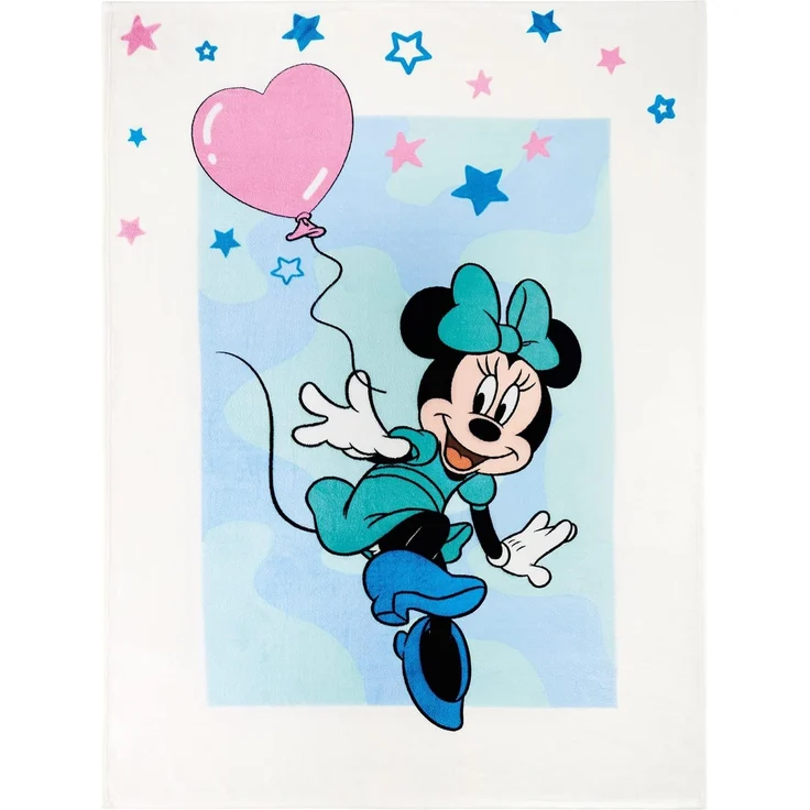 Kinderdecke Minnie Mouse Decke Blau 130x170 cm Kuscheldecke Fleecedecke Mini Maus, BERONAGE, passend zur Bettwäsche, ideal für Sofa, Couch, Kinder-Bett, Auto – Bild 5