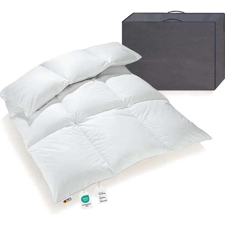 Extra warme 100% Winter Daunendecke sibirische Daunen 135x200 1200g