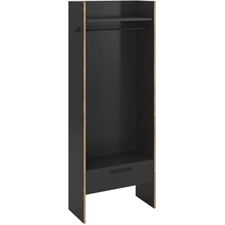 Garderobenschrank >Bueno< in Basalt - 70x189x37cm (BxHxT) – Bild 1