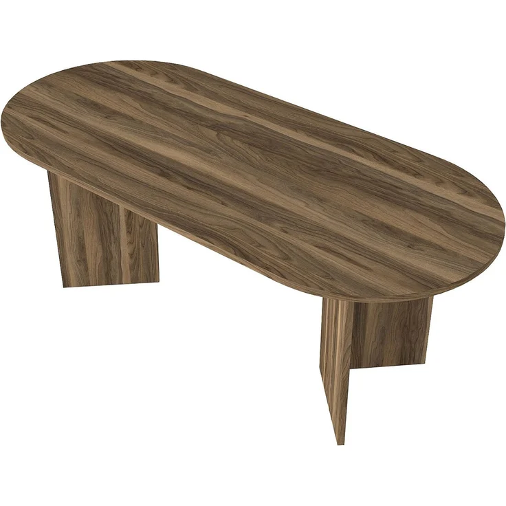 Vente-unique - Esstisch 8 Personen - Holzfarben dunkel - TOPANIA – Bild 7