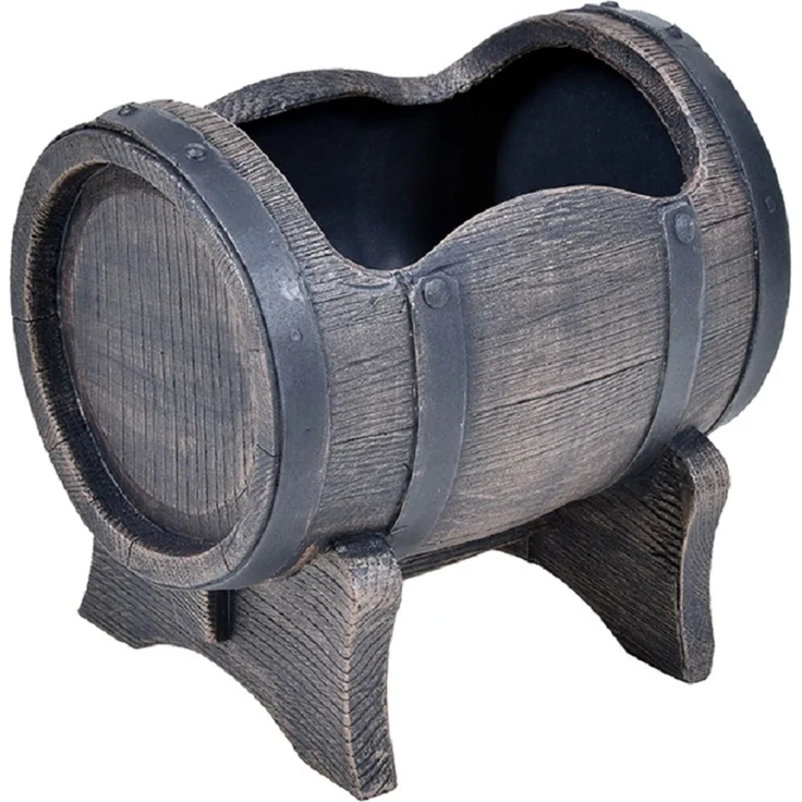 Pflanzkübel SALSA Größe L, Fass, Holz-Optik – Bild 3